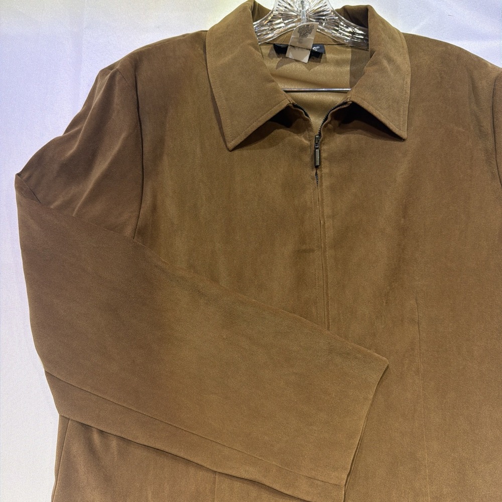 Briggs New York Women's Brown Front Zip Jacket 90's Size 10 Pre-owned